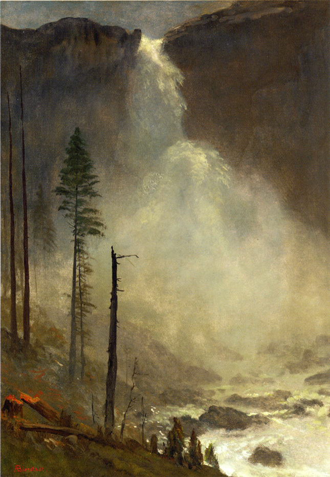 Albert Bierstadt Oil Painting Nevada Falls - Click Image to Close